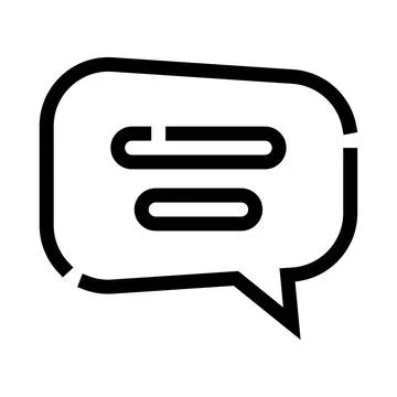 Chat communication speech bubble outline message icon 스톡 일러스트