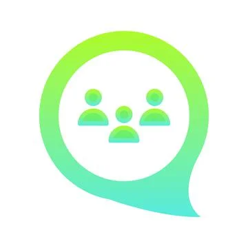 Chat community gradient logo design template icon Stock Illustration