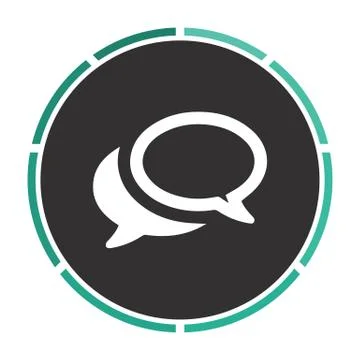 Chat computer symbol Stock Illustration