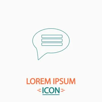 Chat computer symbol Stock Illustration