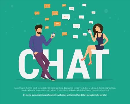Chat concept illustration Stock Illustration