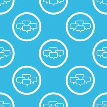 Chat conference sign blue pattern Stock Illustration