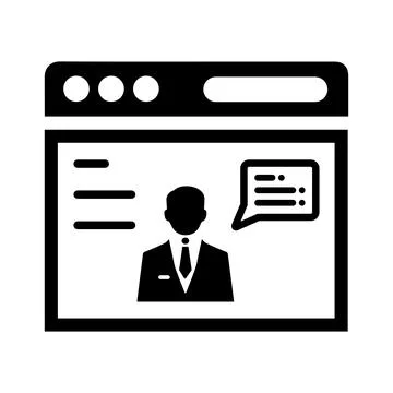 Chat, conversation, feedback icon. Black vector design. Stock Illustration