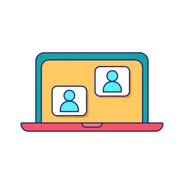 Chat Conversation Flat Icon Vector Stock Illustration