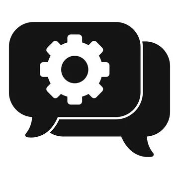 Chat core values icon simple vector. Business purpose Illustrazione stock