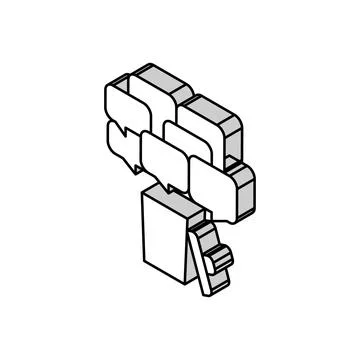 Chat delete isometric icon vector illustration Stock Illustration