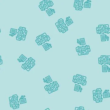 Chat delete line seamless pattern Illustrazione stock