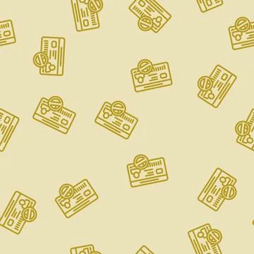 Chat delete line vector seamless pattern Illustrazione stock