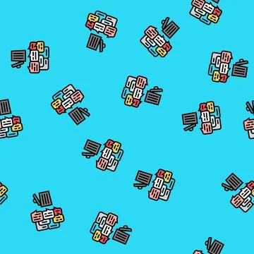 Chat delete vector seamless pattern Illustrazione stock
