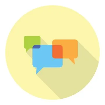 Chat Dialog Group Flat Icon Stock Illustration