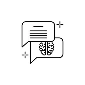 Chat dialogue brain icon. Element of brain concept Stock Illustration