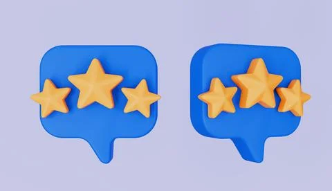 Chat dialogue bubble or user rating, Speech bubbles symbol sign Stock Illustration