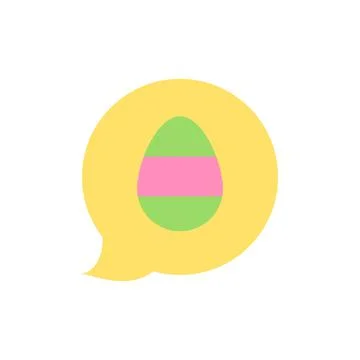 Chat egg color icon. Simple color vector elements of religious holiday for ui Illustrazione stock