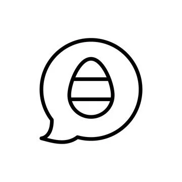 Chat egg icon. Simple line vector elements of religious holiday for ui and ux Illustrazione stock