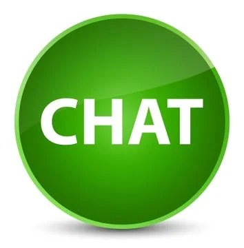 Chat elegant green round button Stock Illustration
