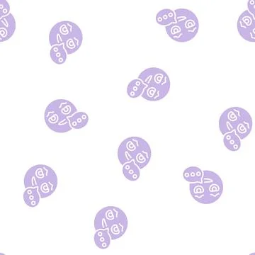 Chat emoji glyph seamless pattern 스톡 일러스트