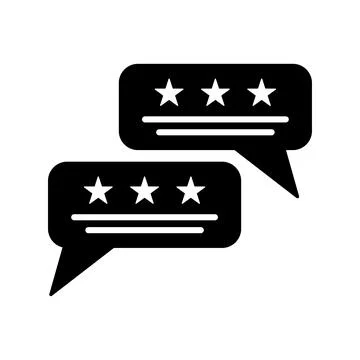 Chat, feedback, sms icon. Black vector graphics. Foto stock