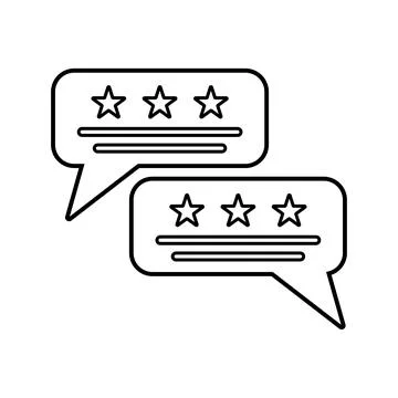 Chat, feedback, sms outline icon. Line art vector. Stock Photos
