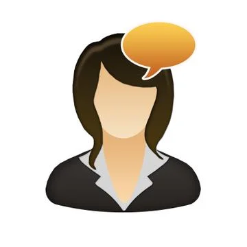 Chat with female user Stock Illustration