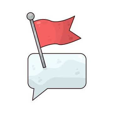 Chat with flag illustration Illustrazione stock