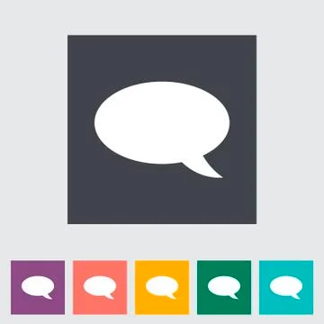 Chat flat icon. Stock Illustration