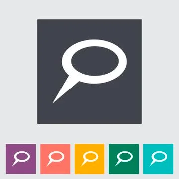 Chat flat icon. Stock Illustration