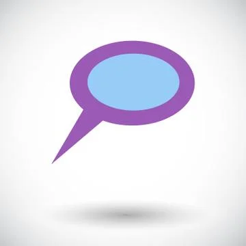 Chat flat icon Stock Illustration