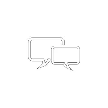 Chat. flat vector icon Illustrazione stock