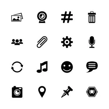 Chat - Flat Vector Icons Stock Illustration