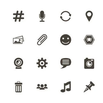 Chat - Flat Vector Icons Stock Illustration