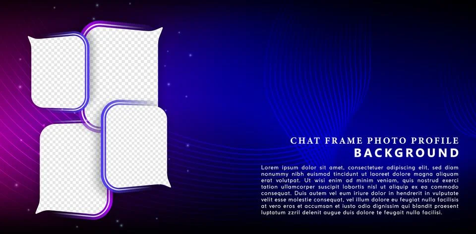Chat frame background Stock Illustration