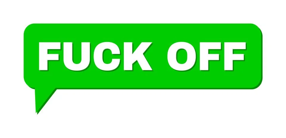 Chat FUCK OFF Colored Bubble Frame Stock Illustration