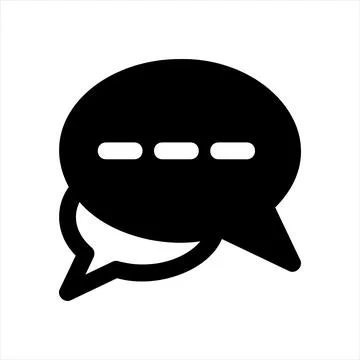 Chat glyph icon vector illustration isolated on white background Stock Illustration