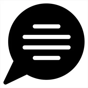 Chat glyph icon vector illustration isolated on white background Stock Illustration