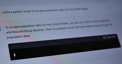 CHAT GPT AI Program Automating Computer Tasks 스톡 동영상 237278918