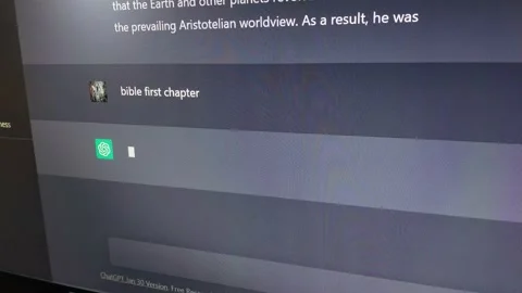 Chat gpt artificial intelligence website on the computer screen. chatgpt app. Stock Footage 232380442