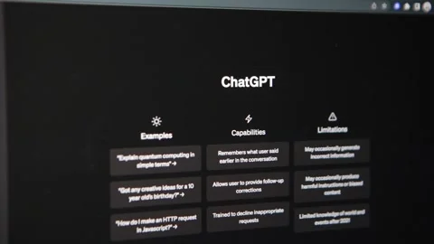 Chat GPT on Computer Screen Видео 240576447