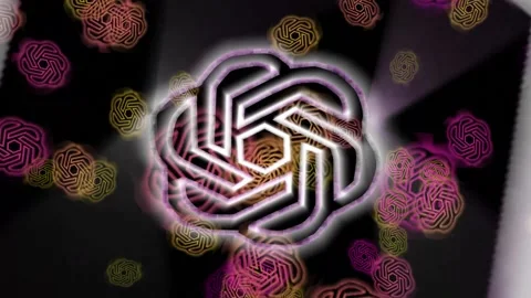 Chat GPT exploding logo background 動画素材 231147795
