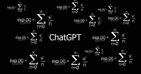 Chat Gpt Futurustic Solving Mathematical Equation Stock Footage 235463915