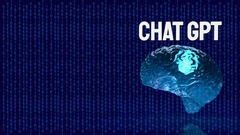 The chat gpt text and brain for technology concept 3d rendering イラスト素材