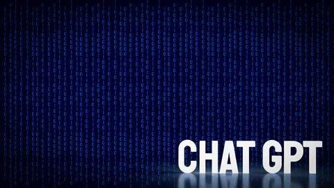 The chat gpt text glow on digital background  for technology  or it concept.. Illustrazione stock