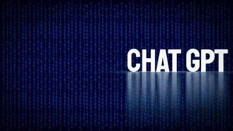 The chat gpt text glow on digital background  for technology  or it concept.. Stockillustratie