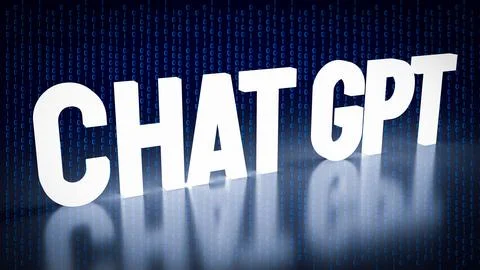 The chat gpt text glow on digital background  for technology  or it concept.. イラスト素材
