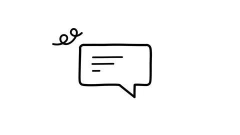 Chat Hand-drawn icon animation. Scribble Animation Doodle effect. Video stock 299298808