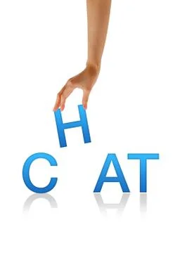 Chat - hand Illustrazione stock