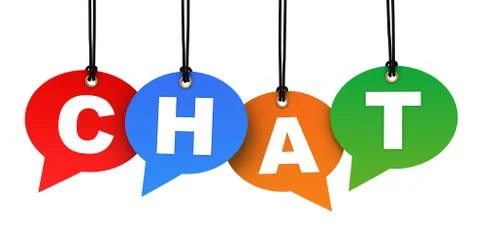 Chat hanging note concept 3d illustration イラスト素材