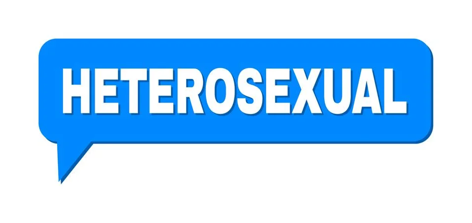 Chat HETEROSEXUAL Colored Cloud Message Stock Illustration
