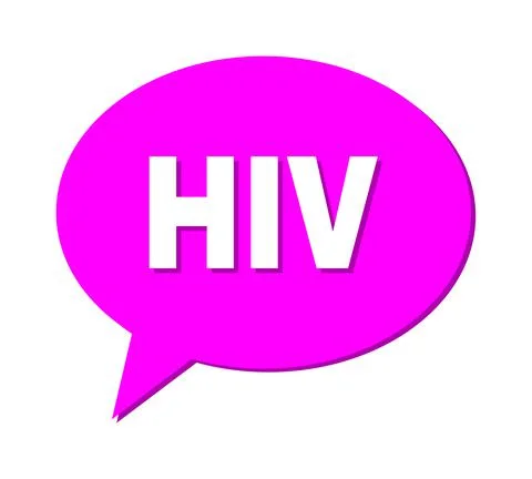 Chat HIV Colored Bubble Frame Stock Illustration