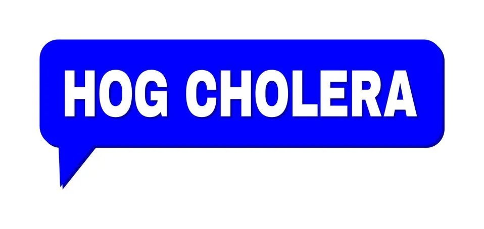 Chat HOG CHOLERA Colored Bubble Frame Stock Illustration