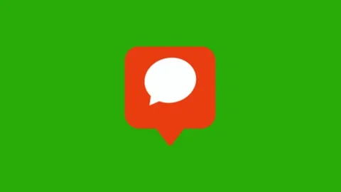 Chat icon animation on green screen Vidéo 330761058